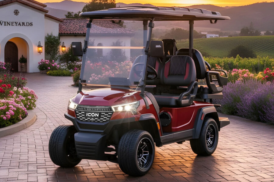 ICON i40X Golf Cart Sangria